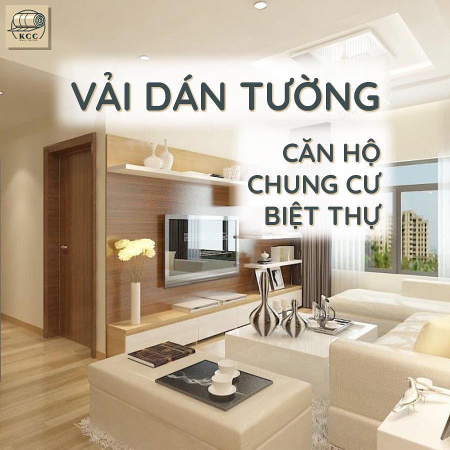 Vải dán tường căn hộ, chung cư, biệt thự