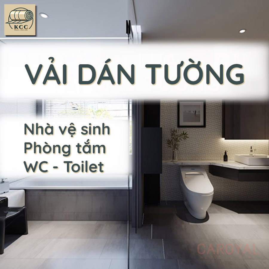 Vải dán tường nhà vệ sinh, phòng tắm, WC, toilet