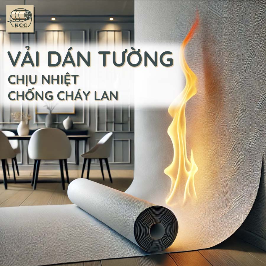 Vải dán tường chịu nhiệt, chống cháy lan vượt trội