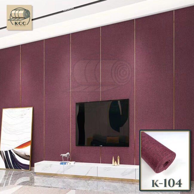 Vải lanh dán tường màu tím KCC Wall Decor K-104